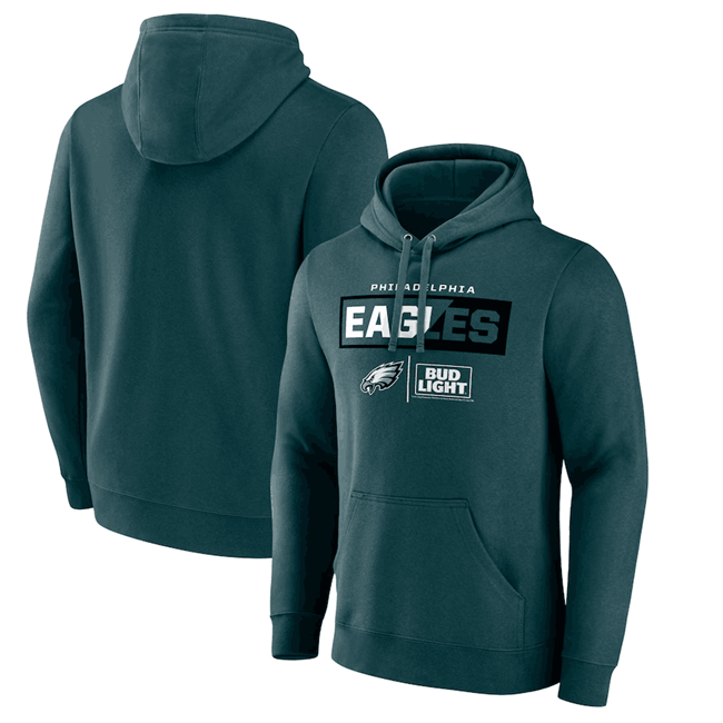 Men's Green Philadelphia Eagles x Bud Light Pullover Hoodie